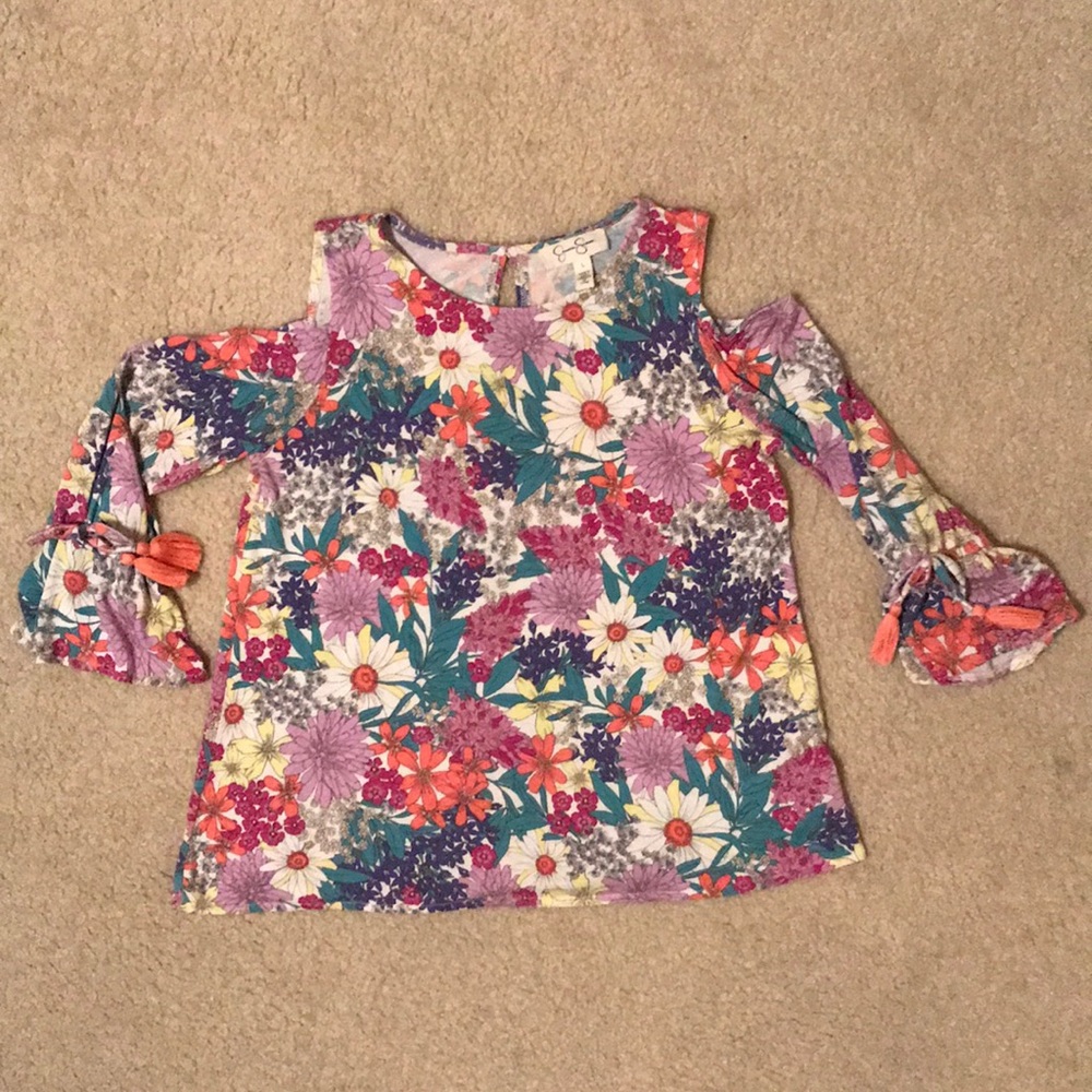 GIRLS 🌸 JESSICA SIMPSON 3/4 Sleeve Floral Top